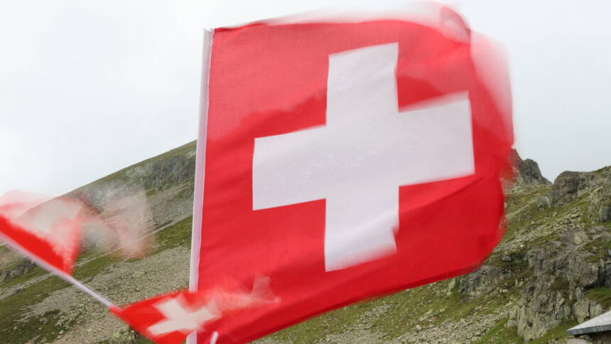 Eine Schweizer Fahne