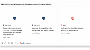 Screenshot einer ChatGPT-Ergebnisseite
