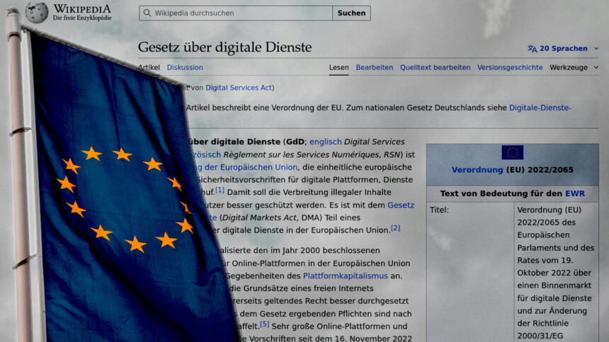 Im Hintergrund der Wikipedia-Artikel zum DSA, im Vordergrund eine...</div>
</font>
<br>
<br>
<font face=