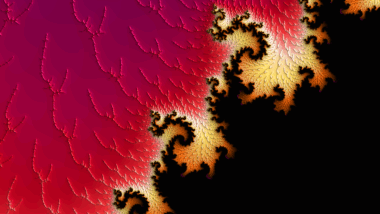 Fraktal in schwarz-rot