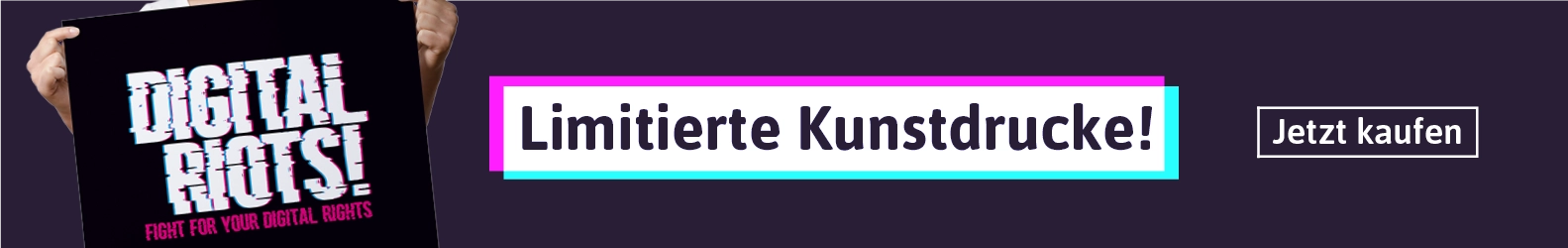 Bild von einem Plakat. Daneben Text: Kunstdrucke kaufen.