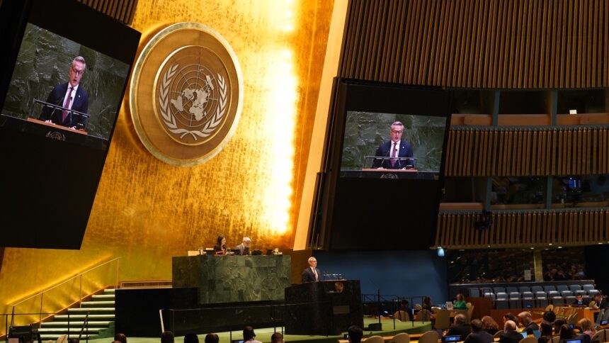 Digitalminister Karsten Wildberger spricht vor der UN-Vollversammlung