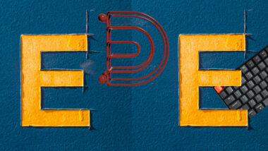 Buchstaben E,D, E und eine Tastatur