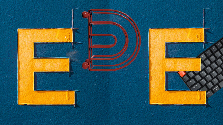 Buchstaben E,D, E und eine Tastatur