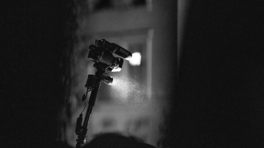 Eine Stabkamera mit Beleuchtung.