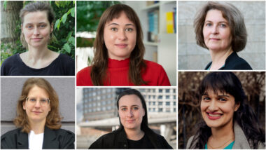 Eine Collage mit den Gesichtern der Fachfrauen für digitale Gewalt