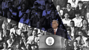 Hungarian Prime Minister Viktor Orban attends the Hungarian-American Friendship Day Rally held in Budapest, Hungary on April 7, 2026.