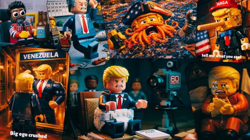 Collage von Lego-Clips.