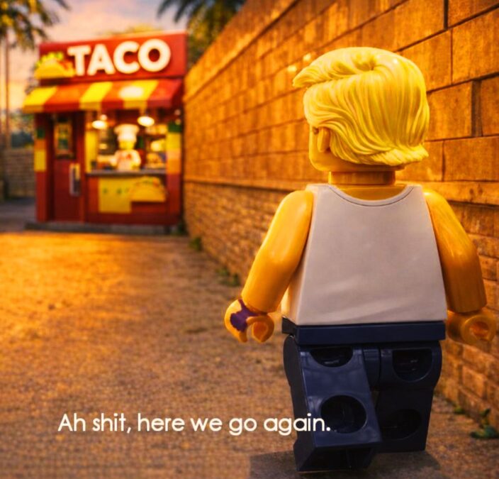 Trump holt sich einen Taco.