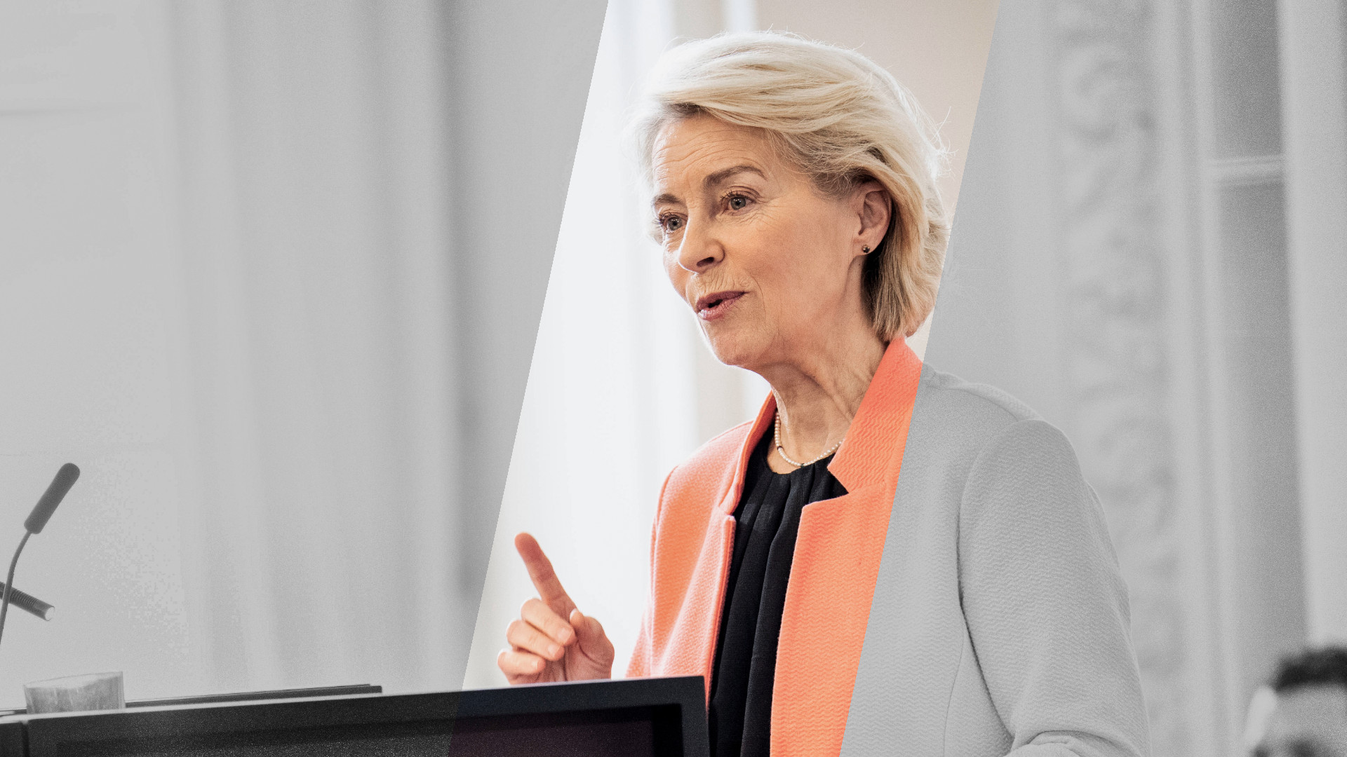 Ursula von der Leyen hebt den Zeigefinger