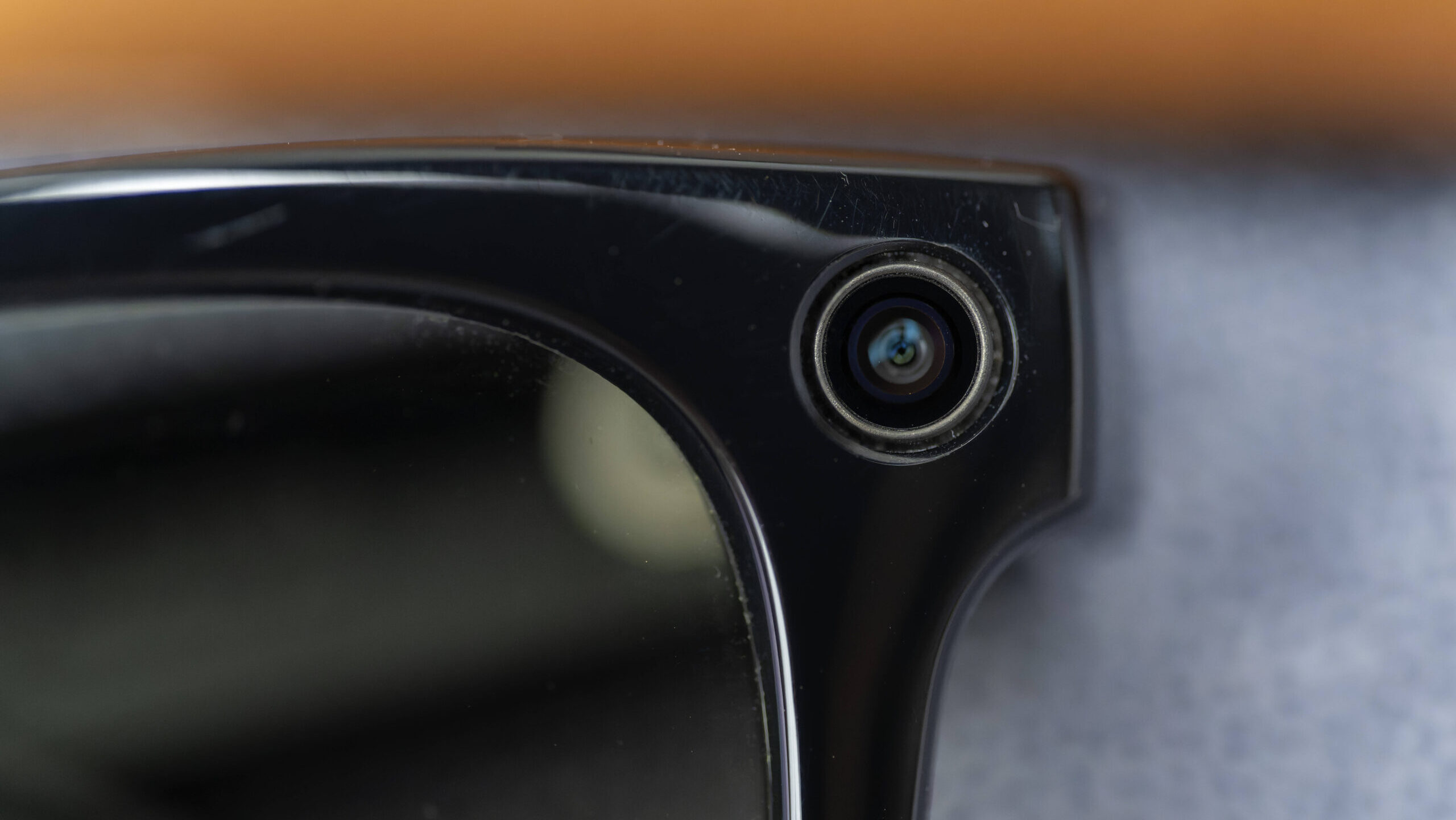 Kamera der Meta-Brille in Nahaufnahme