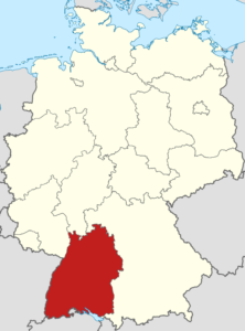 Baden-Württemberg. Karte: CC-BY-SA 3.0 TUBS / Wikipedia