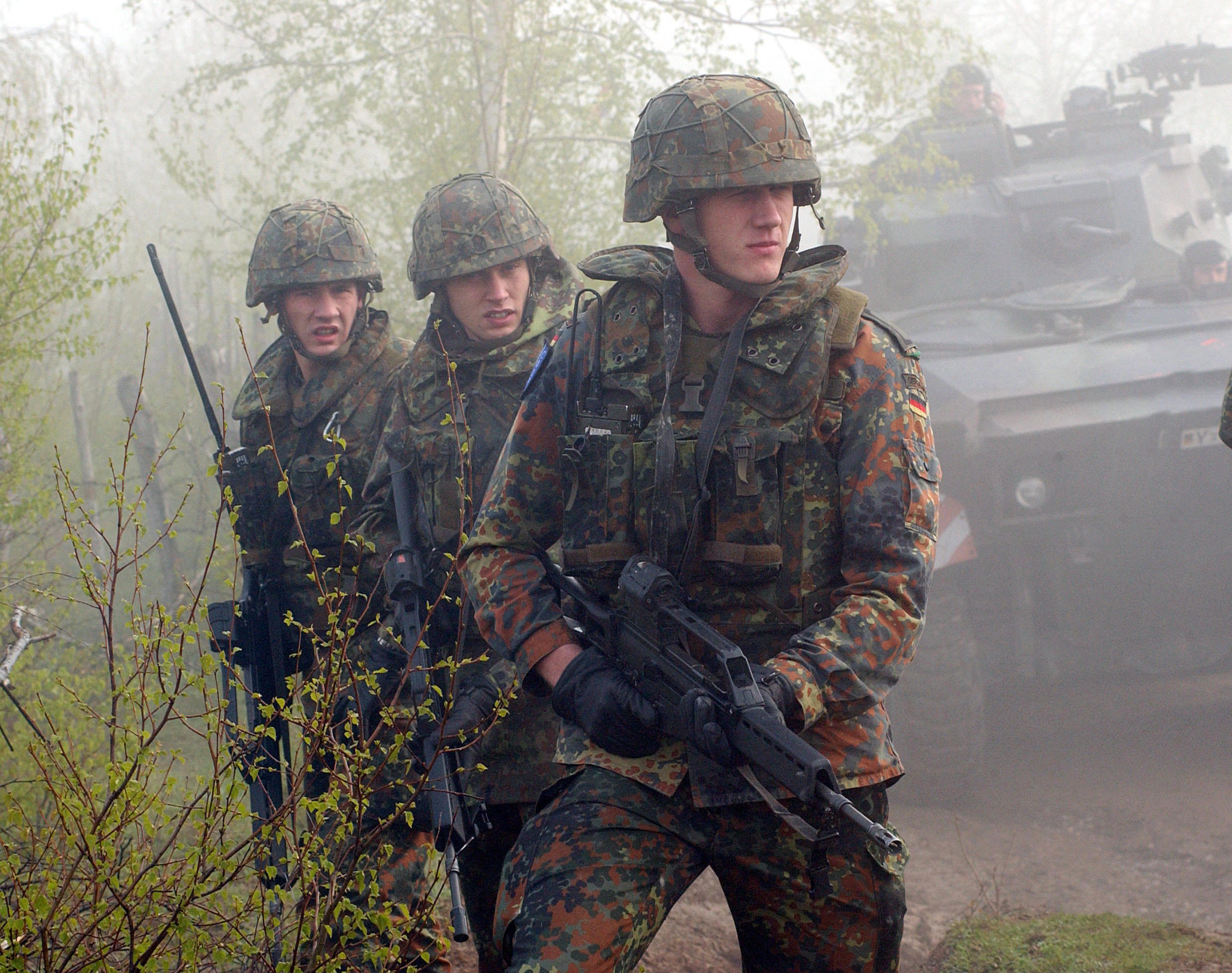 Geschichte voller Pannen: Bundeswehr-Soldaten mit Sturmgewehr G36.