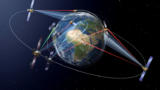 Das "europäische Datenrelais" mit den beteiligten Satelliten with EDRS-A und EDRS-C
