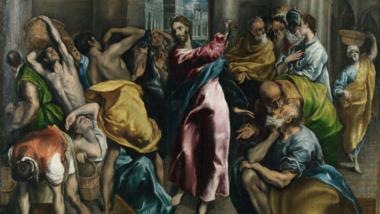 Wäre wohl mit dem PHW "gewalttätig" versehen worden: Jesus, wie er die Kaufleute aus dem Tempel wirft. (Bild: Wikipedia)