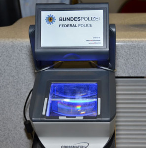 Biometrie-Kiosk der Bundespolizei im Pilotprojekt "Intelligente Grenzen".