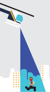 Illustration aus einer Infobroschüre zu "Blue Crush"
