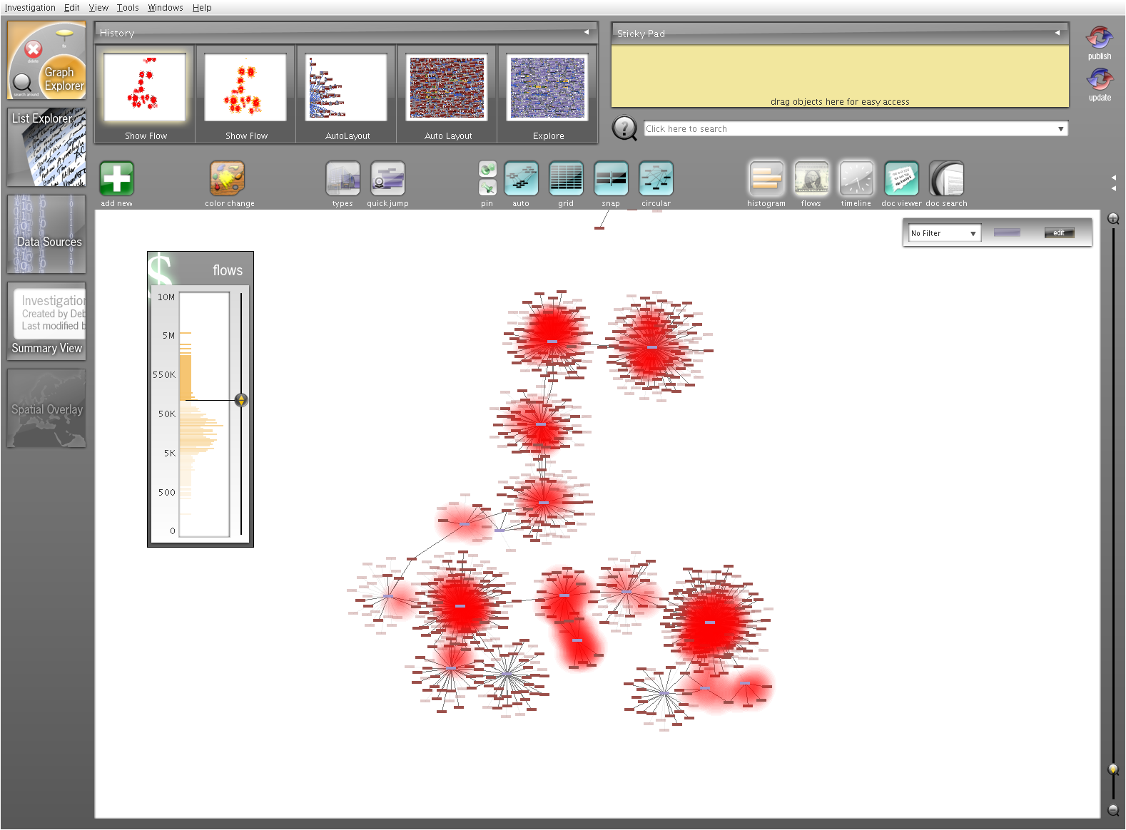 Screenshot aus der Palantir-Analysesoftware via palantir.com